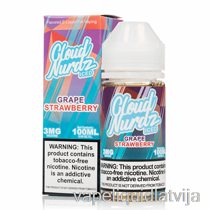 Ledus Vīnogu Zemeņu - Mākonis Nurdz - 100ml 0mg Vape šķidrums